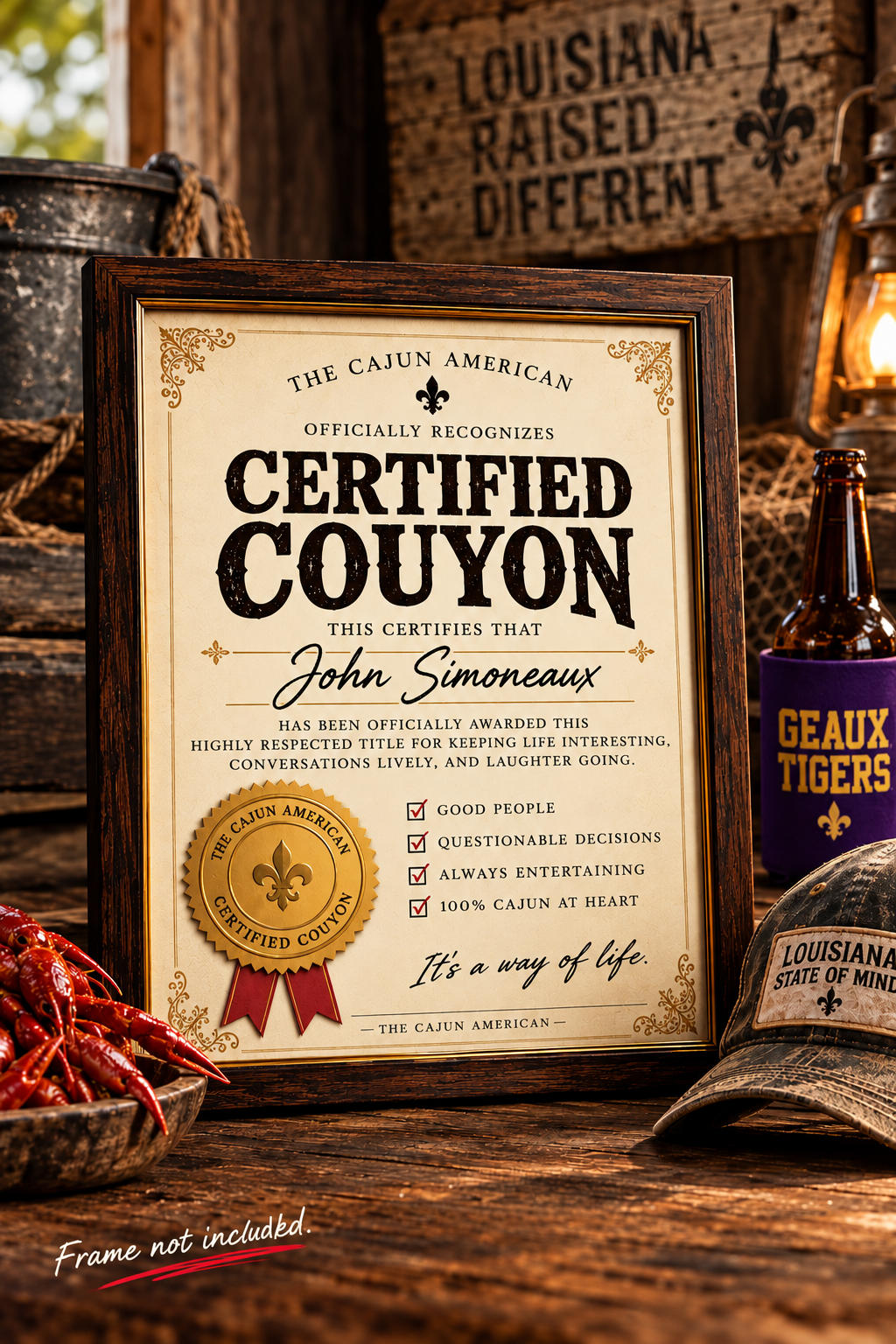 Certified Couyon Certificate — Personalized